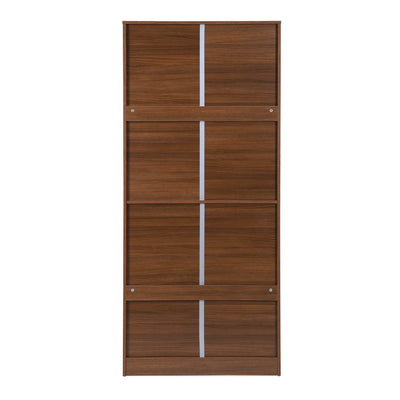 Nilkamal Milford 2 Door Wardrobe (Classic Walnut)
