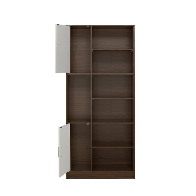 Nilkamal Madden Bookshelf (Legno Oak/Frosty White)