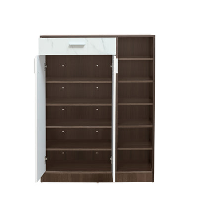 Nilkamal Cresta Shoe Cabinet (Golden Oak/White Statuario)