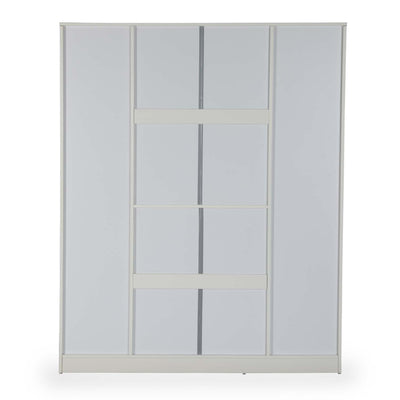 Nilkamal Joyce 4 Door Wardrobe (Frosty White)