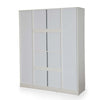 Nilkamal Joyce 4 Door Wardrobe (Frosty White)