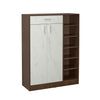 Nilkamal Cresta Shoe Cabinet (Golden Oak/White Statuario)
