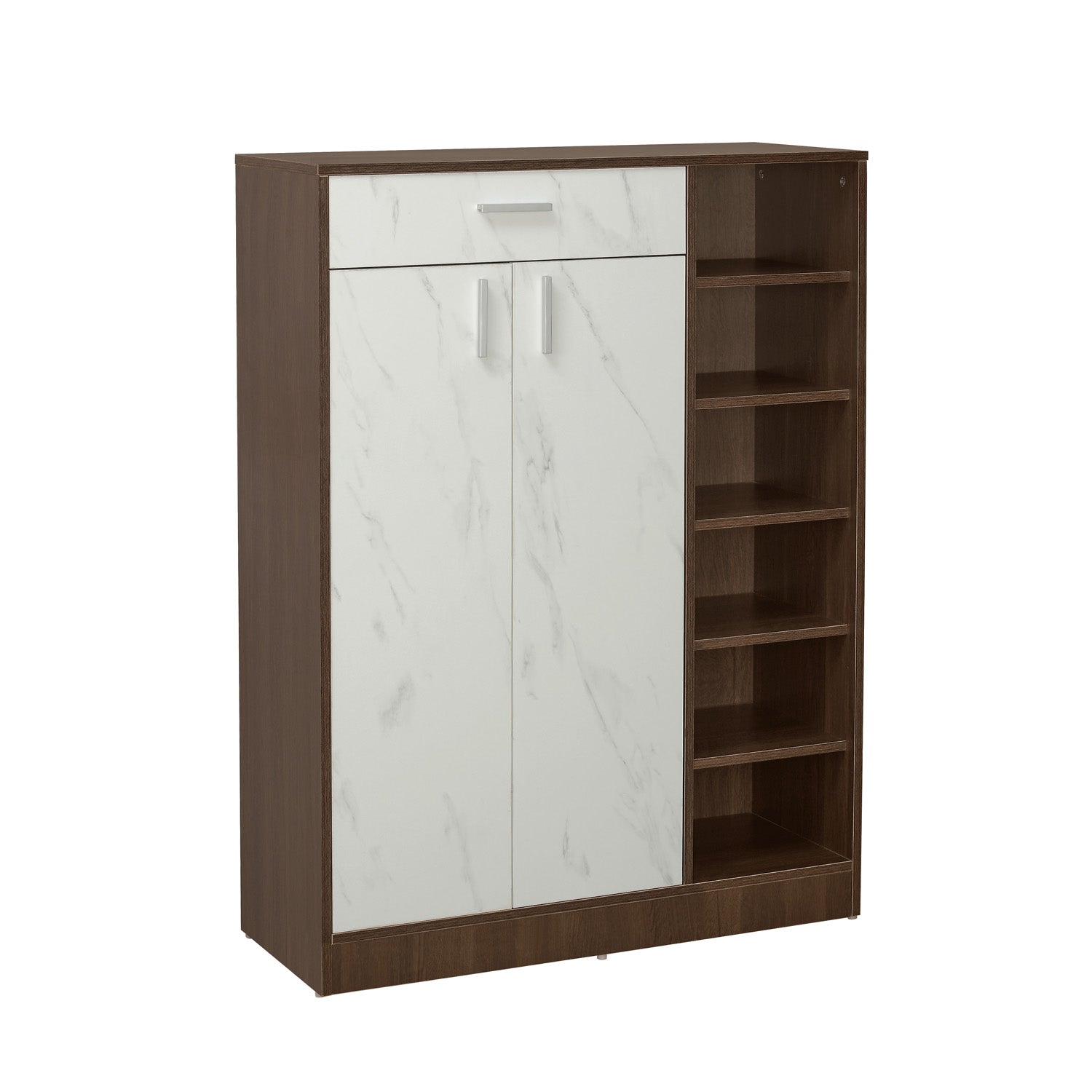 Nilkamal Cresta Shoe Cabinet (Golden Oak/White Statuario)