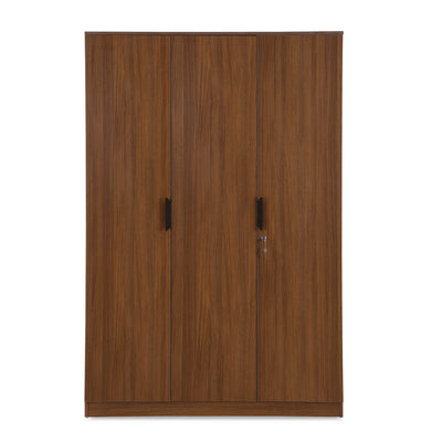 Nilkamal Milford 3 Door Wardrobe (Classic Walnut)