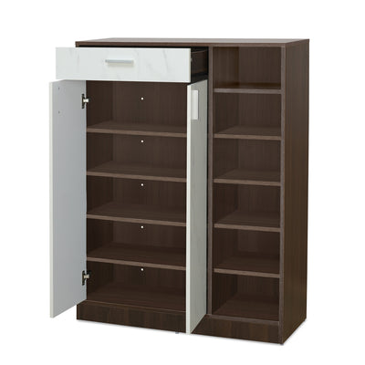 Nilkamal Cresta Shoe Cabinet (Golden Oak/White Statuario)