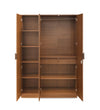 Nilkamal Milford 3 Door Wardrobe with Mirror (Classic Walnut)