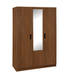Nilkamal Milford 3 Door Wardrobe with Mirror (Classic Walnut)