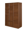 Nilkamal Milford 3 Door Wardrobe with Mirror (Classic Walnut)