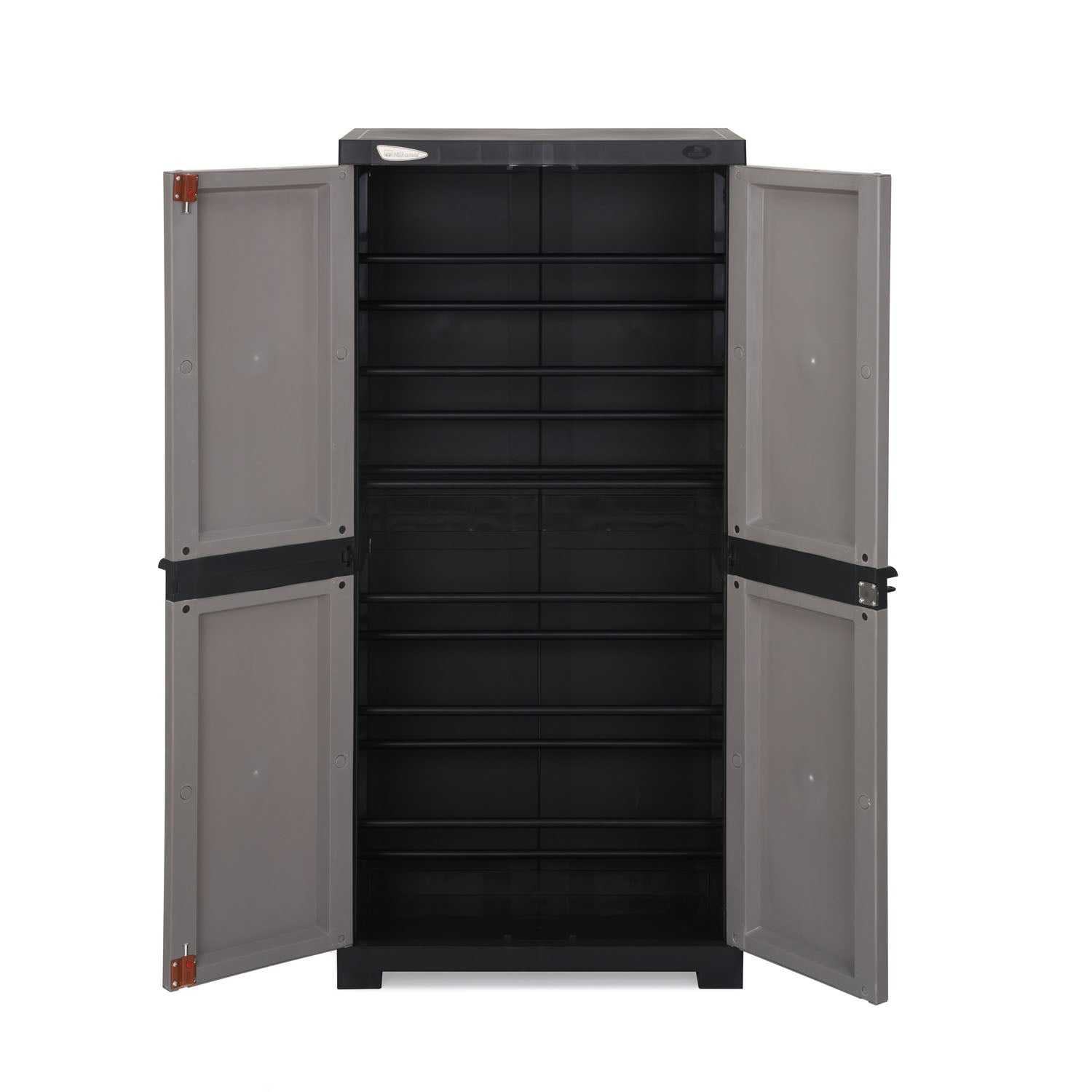 Nilkamal Freedom Large 18 (FMSC18) Shoe Rack Plastic Cabinet (Grey/Charcoal Grey)