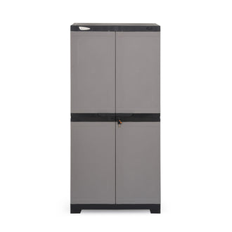 Nilkamal Freedom Large 18 (FMSC18) Shoe Rack Plastic Cabinet (Grey/Charcoal Grey)