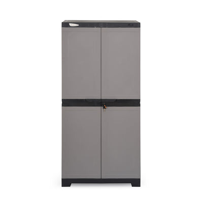 Nilkamal Freedom Large 18 (FMSC18) Shoe Rack Plastic Cabinet (Grey/Charcoal Grey)