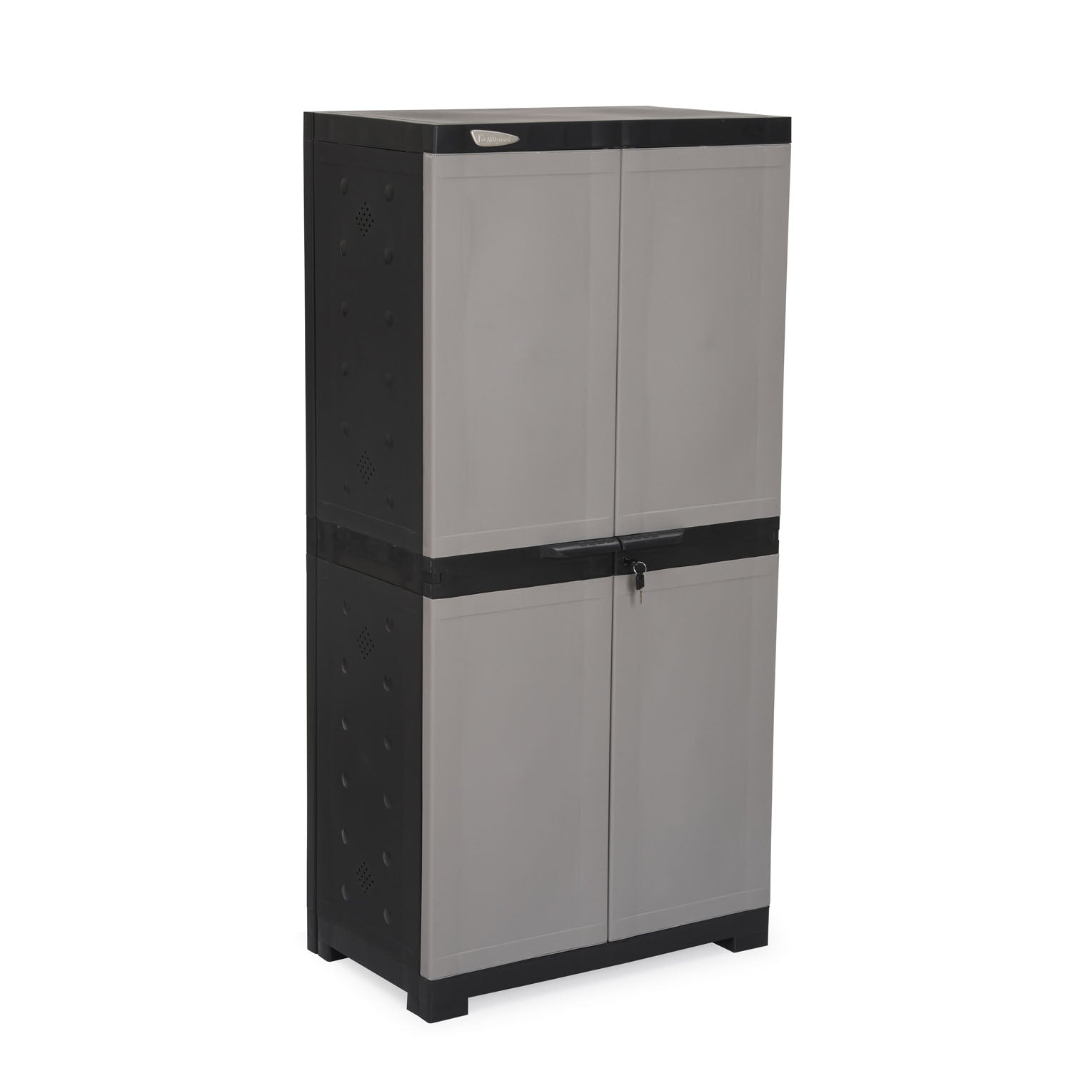 Nilkamal Freedom Large 18 (FMSC18) Shoe Rack Plastic Cabinet (Grey/Charcoal Grey)