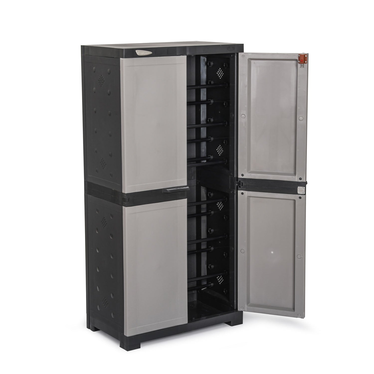 Nilkamal Freedom Large 18 (FMSC18) Shoe Rack Plastic Cabinet (Grey/Charcoal Grey)