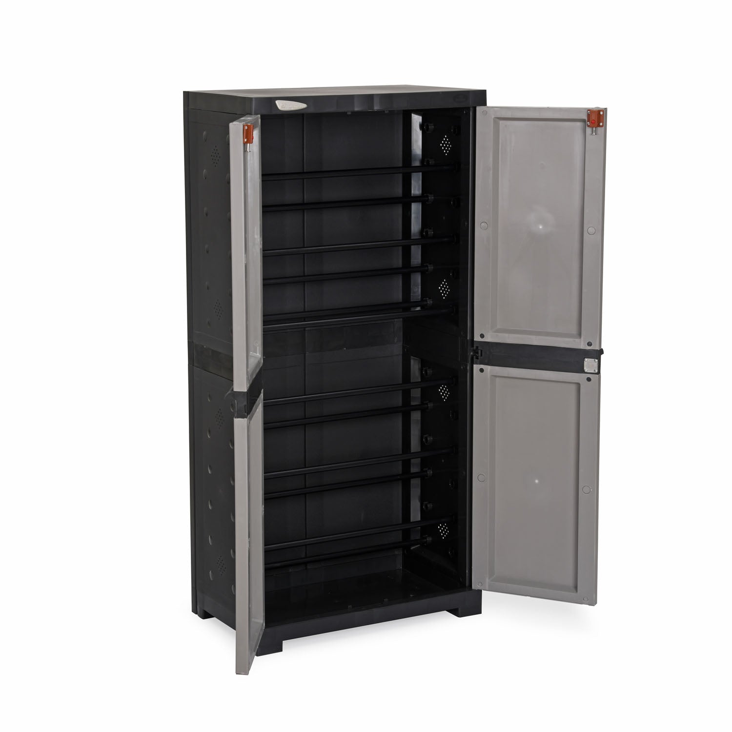 Nilkamal Freedom Large 18 (FMSC18) Shoe Rack Plastic Cabinet (Grey/Charcoal Grey)