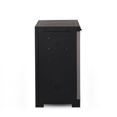 Nilkamal Freedom Mini 09 (FMSC09) Shoe Rack Plastic Cabinet (Grey/Charcoal Grey)