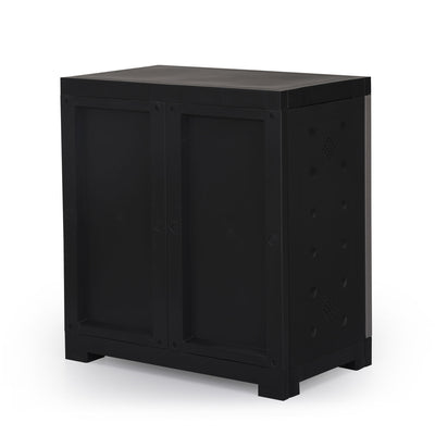 Nilkamal Freedom Mini 09 (FMSC09) Shoe Rack Plastic Cabinet (Grey/Charcoal Grey)