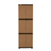 Nilkamal Freedom Mini Medium (FML) Plastic Cabinet for Storage (Sandy & Dark Brown)