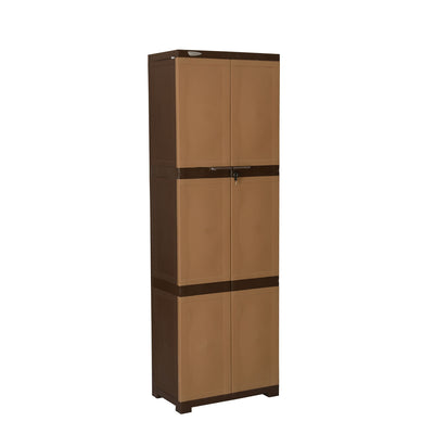 Nilkamal Freedom Mini Medium (FML) Plastic Cabinet for Storage (Sandy & Dark Brown)