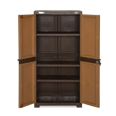 Nilkamal Freedom Mini Medium (FMM) Plastic Cabinet (Sandy & Dark Brown)