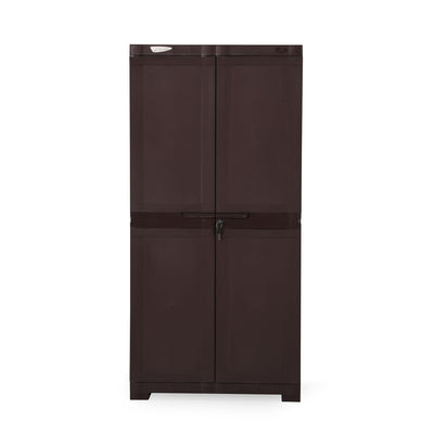Nilkamal Freedom Large 18 (FMSC18) Shoe Rack Plastic Cabinet (Weather Brown)