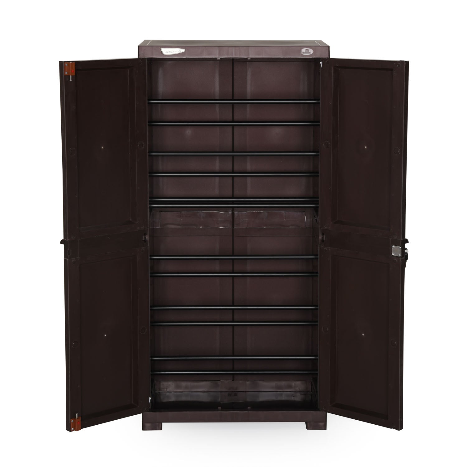 Nilkamal Freedom Large 18 (FMSC18) Shoe Rack Plastic Cabinet (Weather Brown)