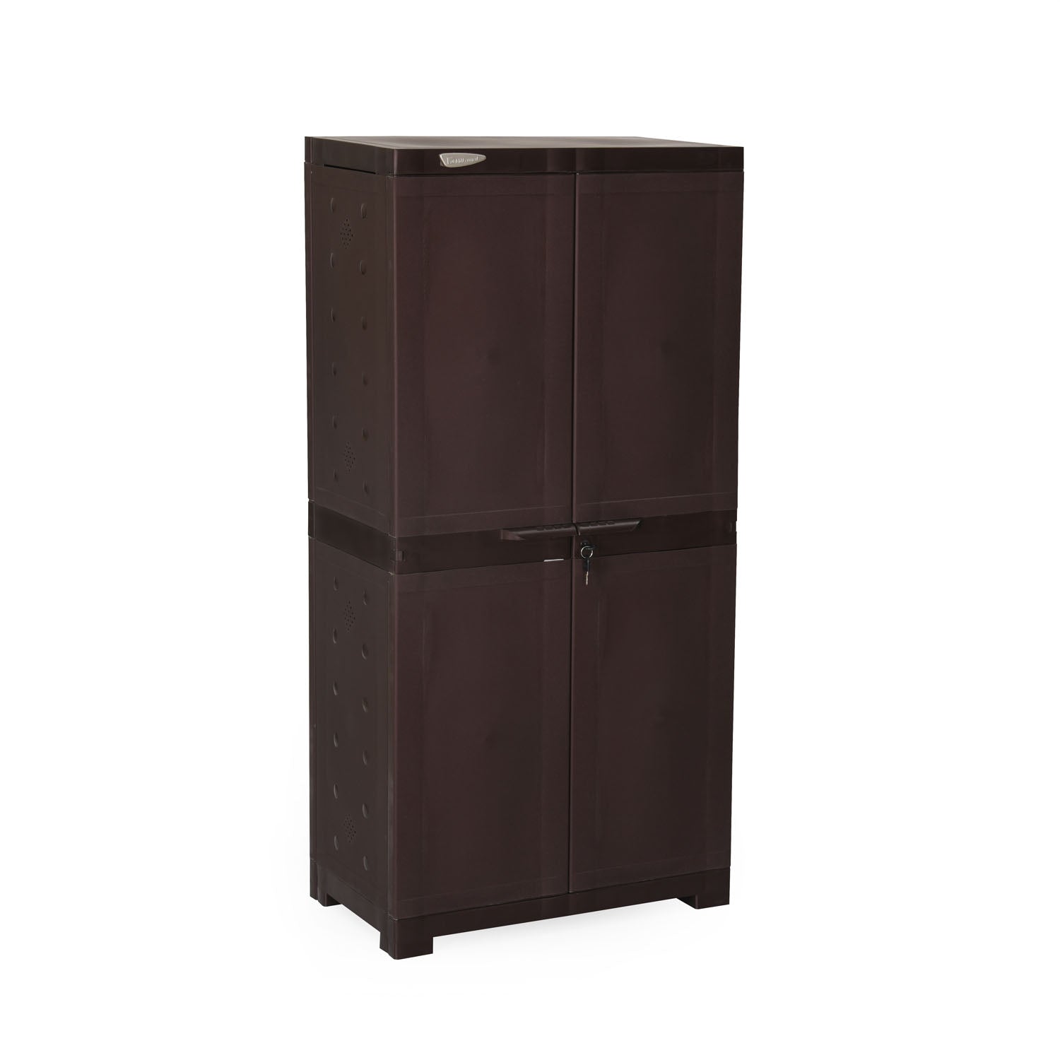 Nilkamal Freedom Large 18 (FMSC18) Shoe Rack Plastic Cabinet (Weather Brown)