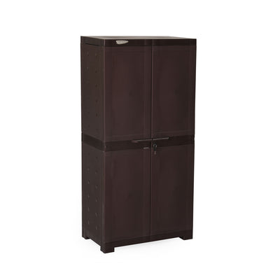 Nilkamal Freedom Large 18 (FMSC18) Shoe Rack Plastic Cabinet (Weather Brown)