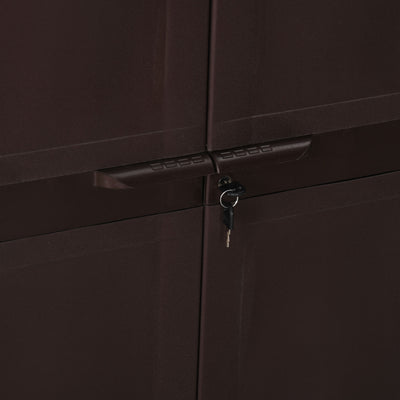 Nilkamal Freedom Large 18 (FMSC18) Shoe Rack Plastic Cabinet (Weather Brown)