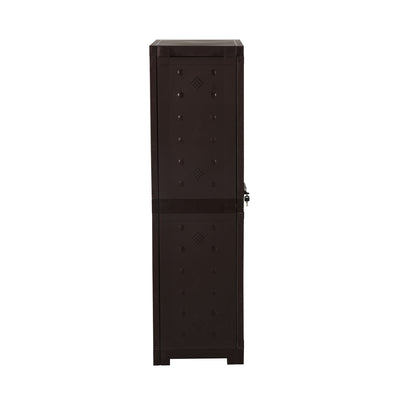 Nilkamal Freedom Large 18 (FMSC18) Shoe Rack Plastic Cabinet (Weather Brown)
