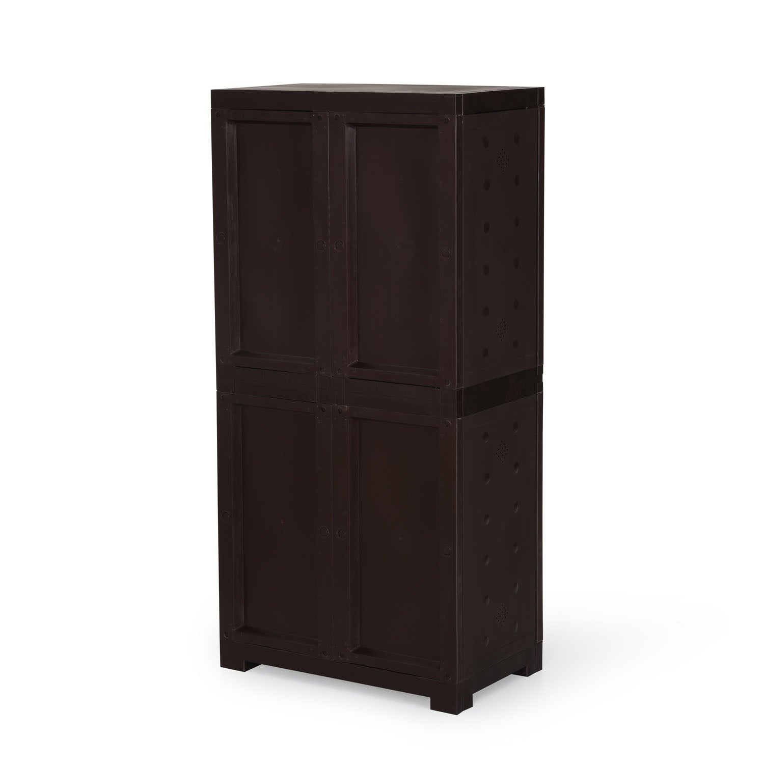 Nilkamal Freedom Large 18 (FMSC18) Shoe Rack Plastic Cabinet (Weather Brown)