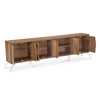 Nilkamal Trixie Wall Unit (Oak) - Slight Side Open Storage View