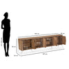 Nilkamal Trixie Wall Unit (Oak) - Size In Centimeter