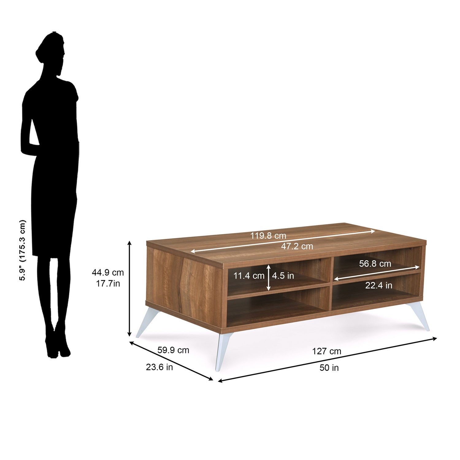 Nilkamal Trixie Center Table (Oak)