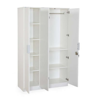 Nilkamal Joyce 3 Door Wardrobe (Frosty White)