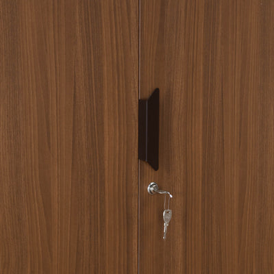 Nilkamal Milford 4 Door Wardrobe (Classic Walnut)