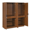 Nilkamal Milford 4 Door Wardrobe with Mirror (Classic Walnut)
