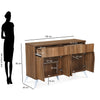 Nilkamal Trixie Buffet Sideboard Cabinet (Oak)