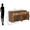 Nilkamal Trixie Buffet Sideboard Cabinet (Oak)