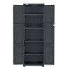Nilkamal Freedom Large (FML) Plastic Storage Cabinet (Charcoal Grey) - Open Front View