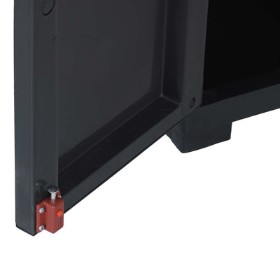 Nilkamal Freedom Large (FML) Plastic Storage Cabinet (Charcoal Grey) - Door Lock Closeup View-2