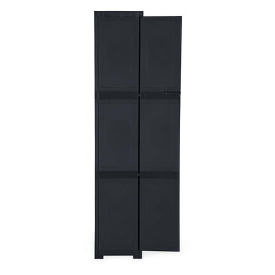 Nilkamal Freedom Large (FML) Plastic Storage Cabinet (Charcoal Grey) - Open Drawer Side View