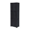 Nilkamal Freedom Large (FML) Plastic Storage Cabinet (Charcoal Grey) - Slight Back View