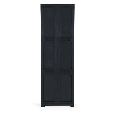 Nilkamal Freedom Large (FML) Plastic Storage Cabinet (Charcoal Grey) - Back View