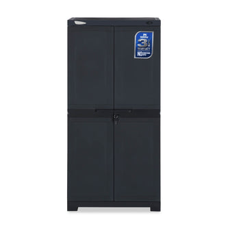 Nilkamal Freedom FMM Plastic Storage Cabinet (Charcoal Grey)