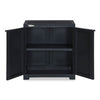 Nilkamal Freedom Small (FMS) Plastic Storage Cabinet (Charcoal Grey) - Open Front View