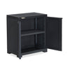 Nilkamal Freedom Small (FMS) Plastic Storage Cabinet (Charcoal Grey) - Open Slight Side View