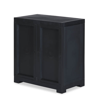Nilkamal Freedom Small (FMS) Plastic Storage Cabinet (Charcoal Grey) - Slight Back View