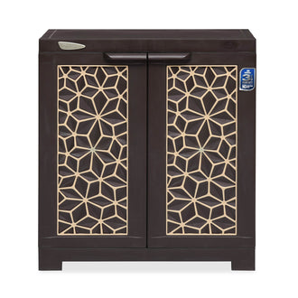 Nilkamal Freedom Star Small (FMSSTAR) Plastic Storage Cabinet (Weather Brown & Biscuit)