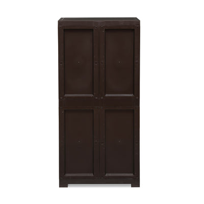 Nilkamal Freedom Star (FMSC18STR) Plastic Shoe Cabinet (Weather Brown & Biscuit)