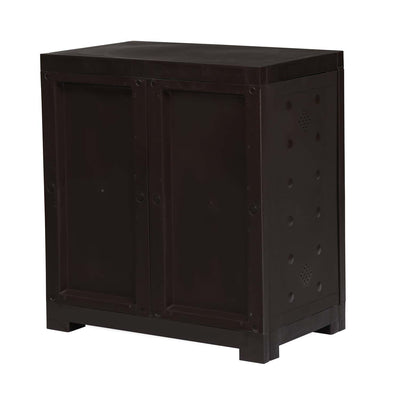 Nilkamal Freedom Star (FMSC09STR) Plastic Shoe Cabinet (Weather Brown & Biscuit)